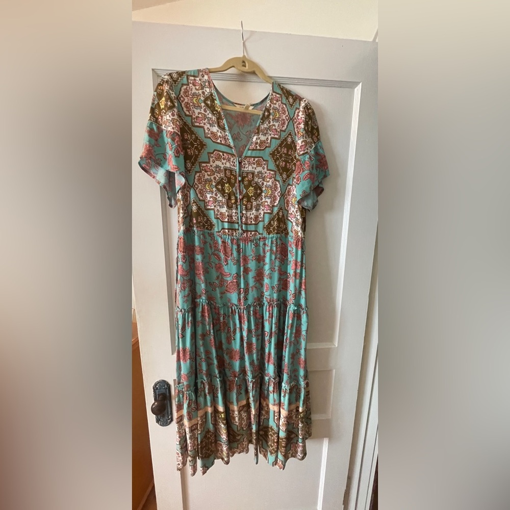 Matilda Jane Floral Bohemian Maxi Dress - Multicolor